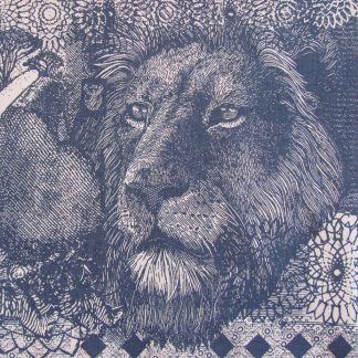 Money Animals: blue grey on natural