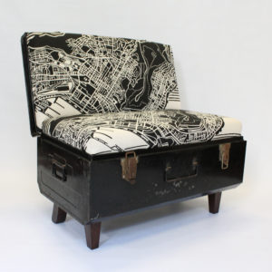 Recreate and Fabricnation - Cape Town Weave - trunk chair - Make it New exhibition 2014 Cape Town Stadium